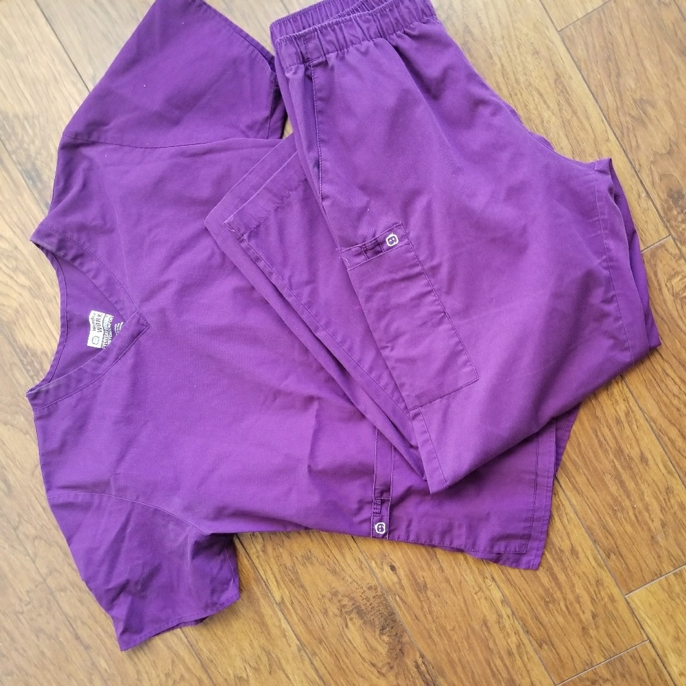 Purple scrubs